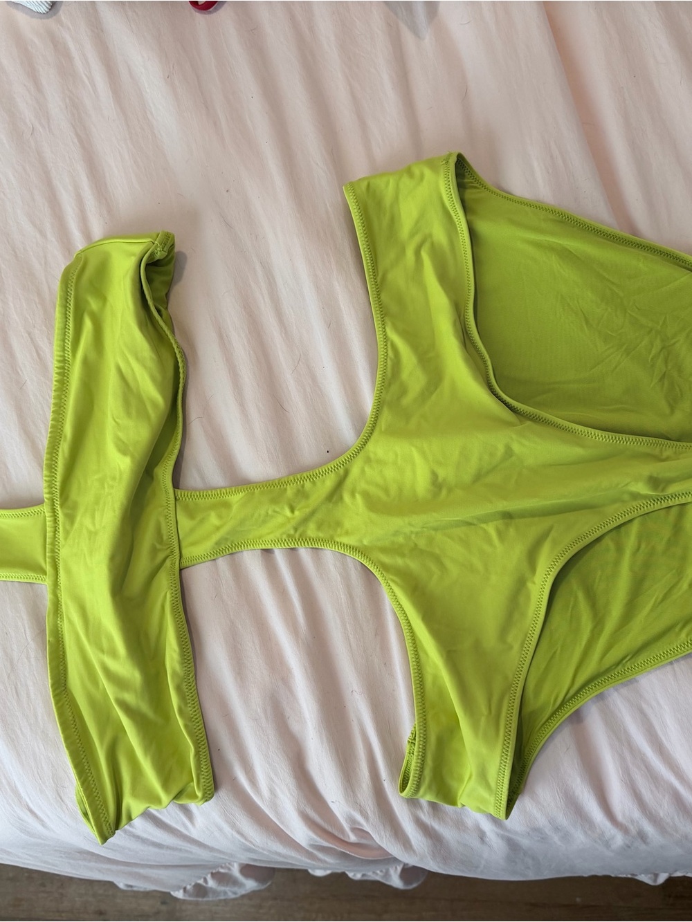 SKIMS chartreuse Cutout One-Piece monokini Bikini